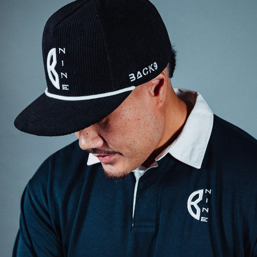 BACK9 Long-Sleeve Polo - Nay/Black
