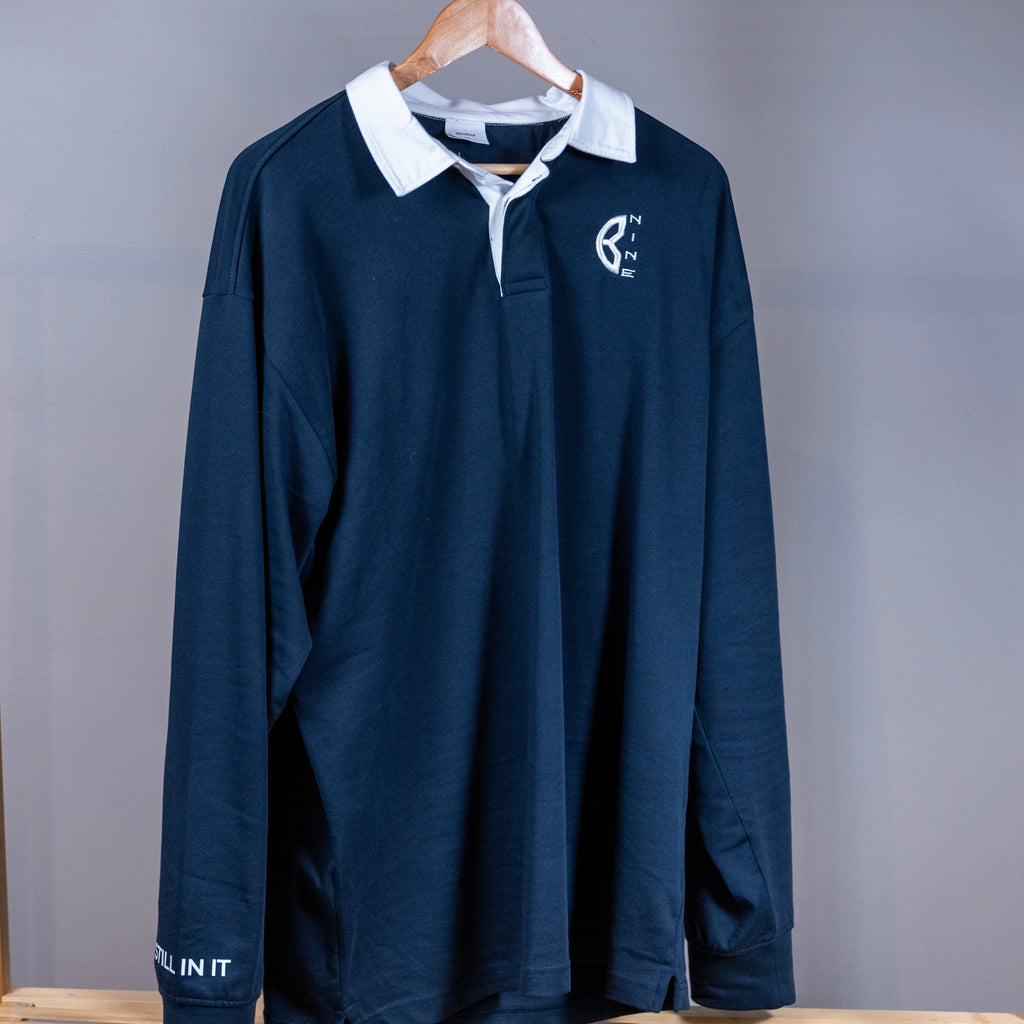 BACK9 Long-Sleeve Polo - Nay/Black