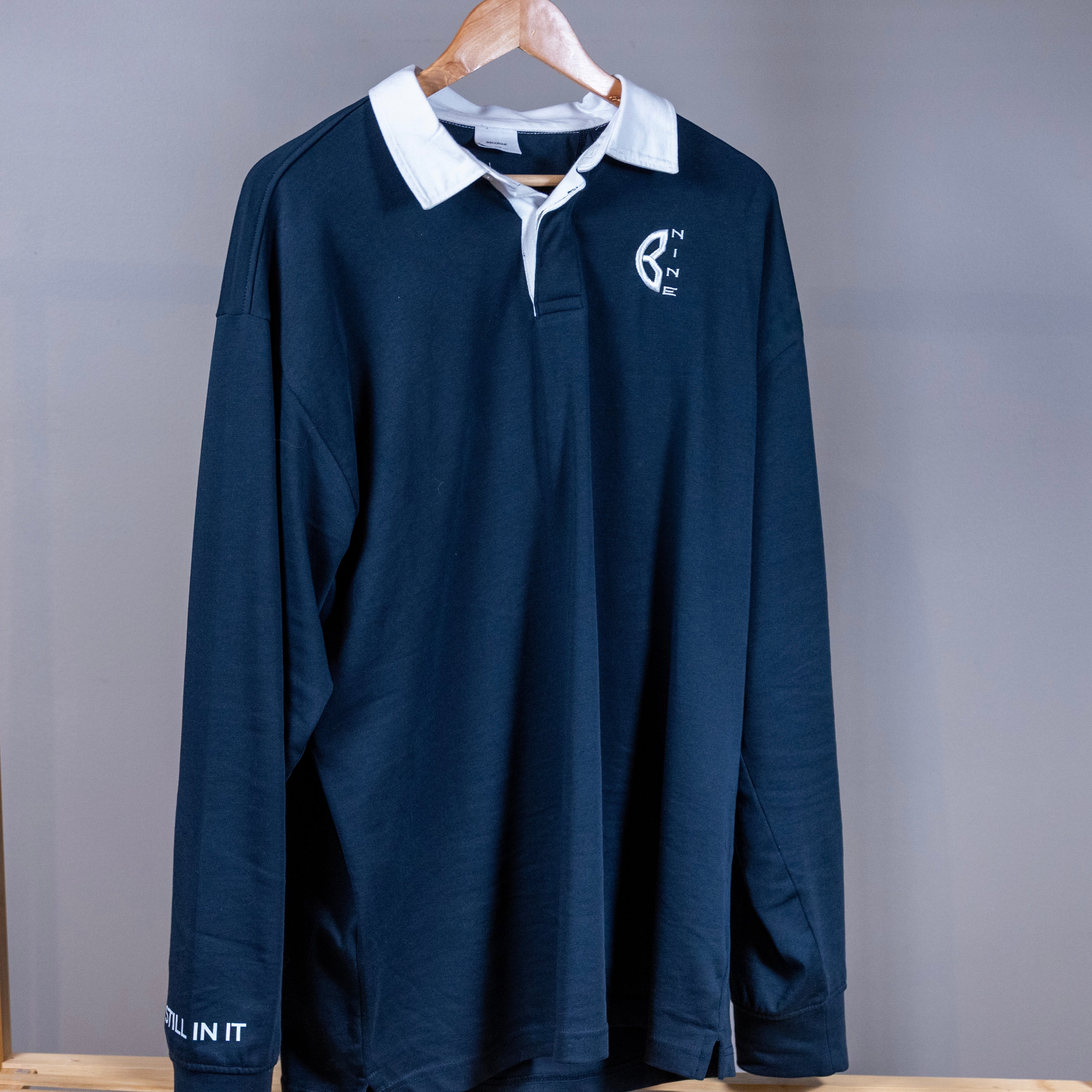 BACK9 Long-Sleeve Polo - Nay/Black