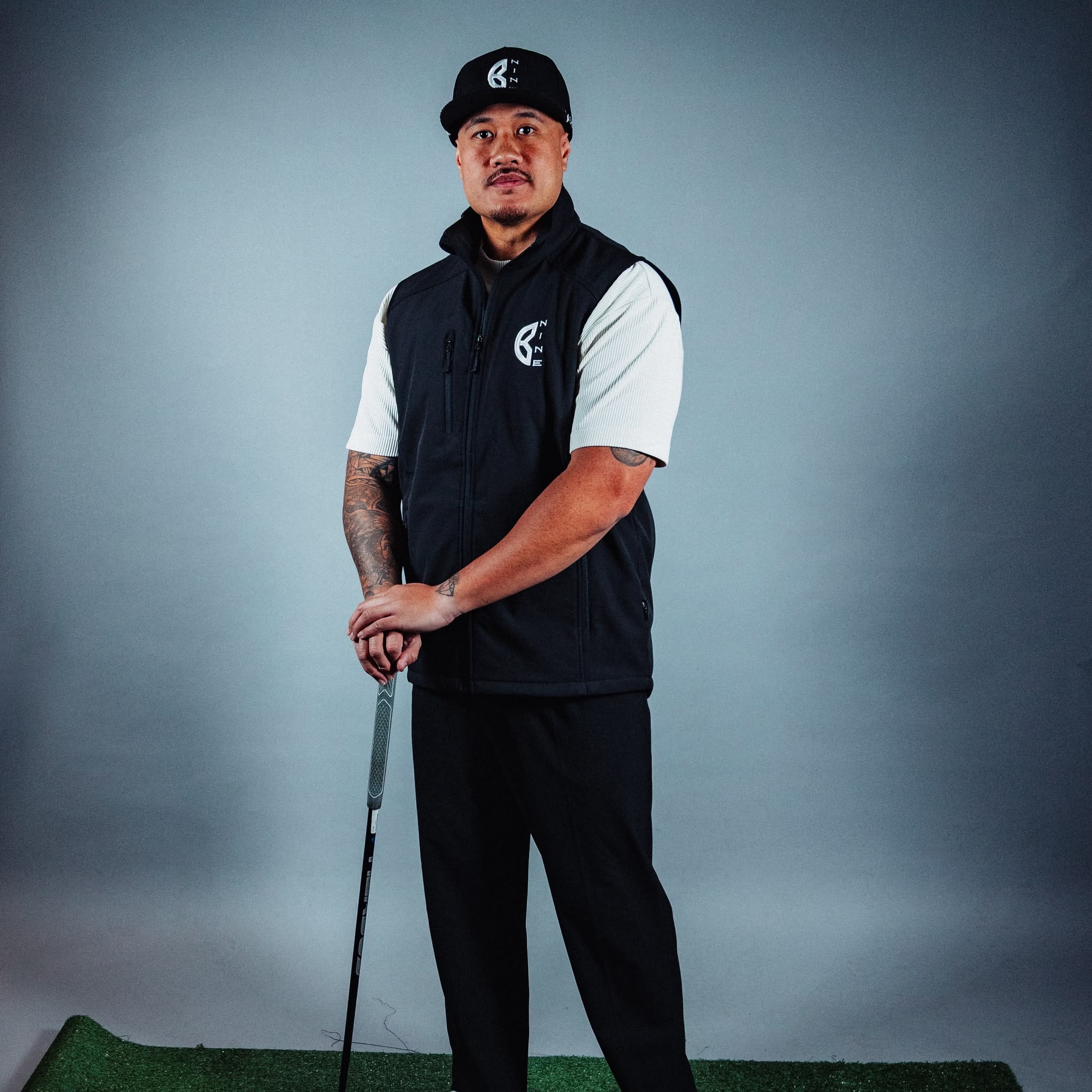 BACK9 Softshell Vest — Black